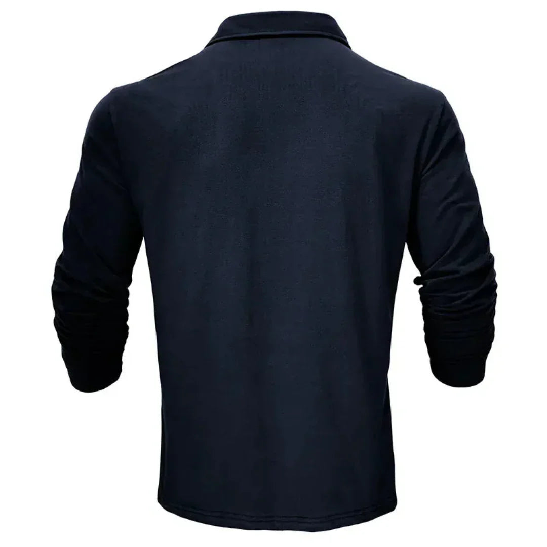 Edison | Casual Long Sleeve Collared Polo