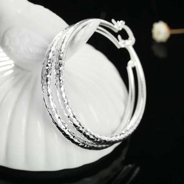 Wednesday | Silver Circle Hoop Earrings