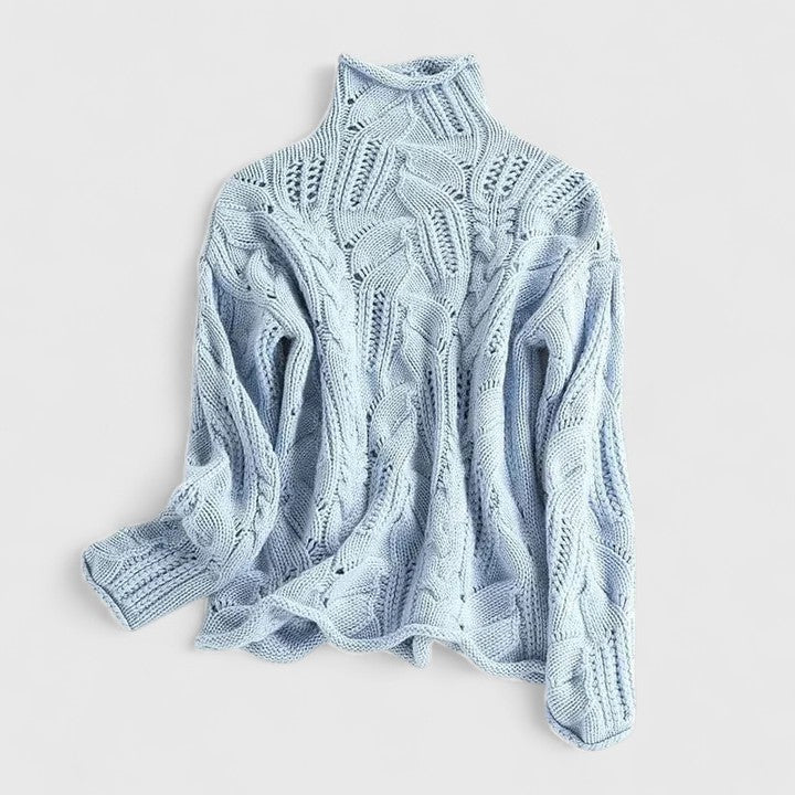 Cindy | Delicate Cable Knit Turtleneck