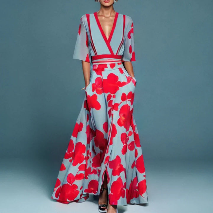 Fleur Floral Wrap Maxi Dress