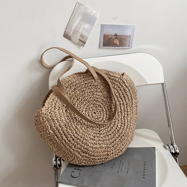 Malena | Round Woven Handbag