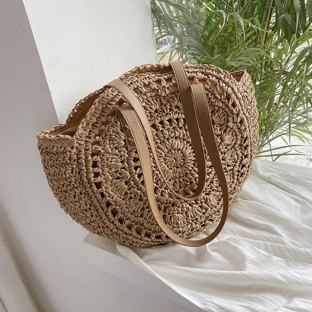 Malena | Round Woven Handbag