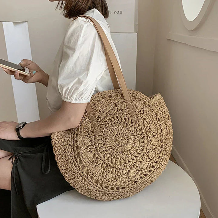 Malena | Round Woven Handbag