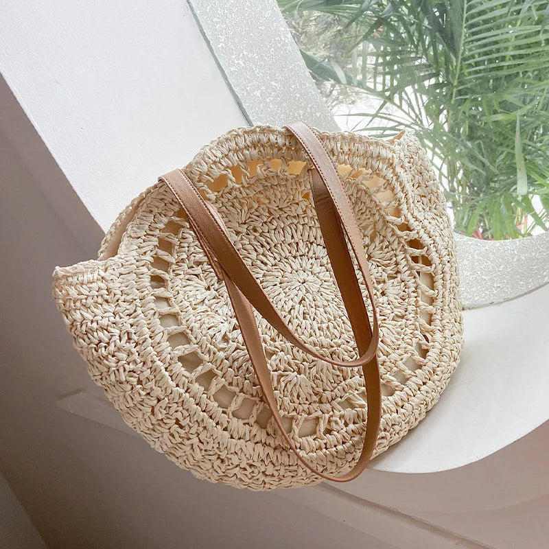 Malena | Round Woven Handbag