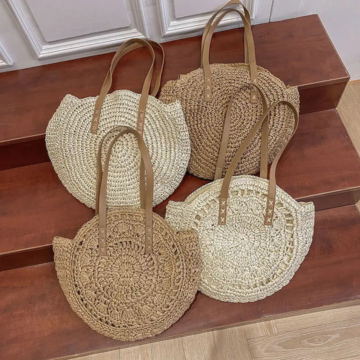 Malena | Round Woven Handbag