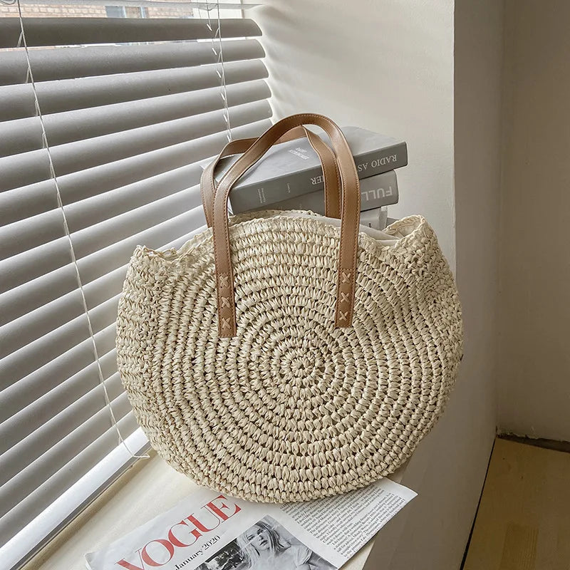 Malena | Round Woven Handbag