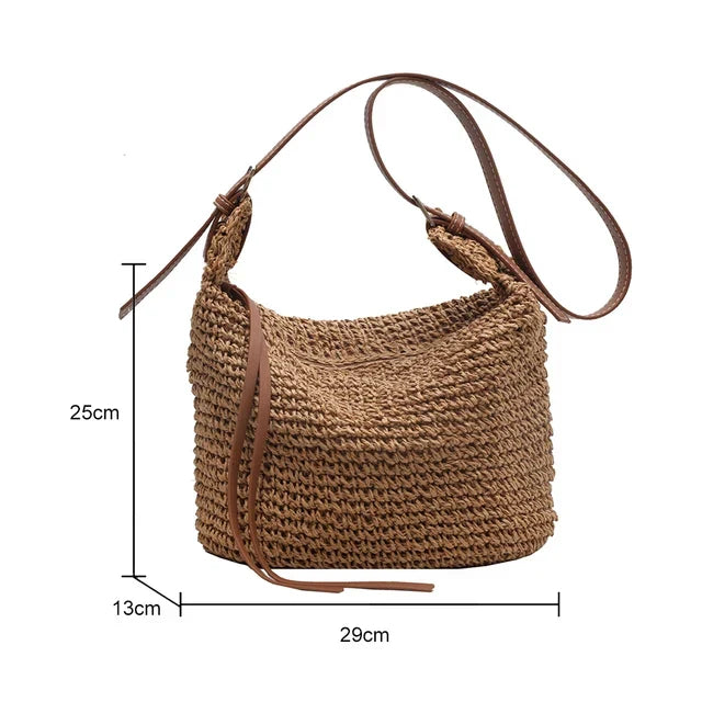 Katelyn | Structured Shoulder Bag In Woven Style