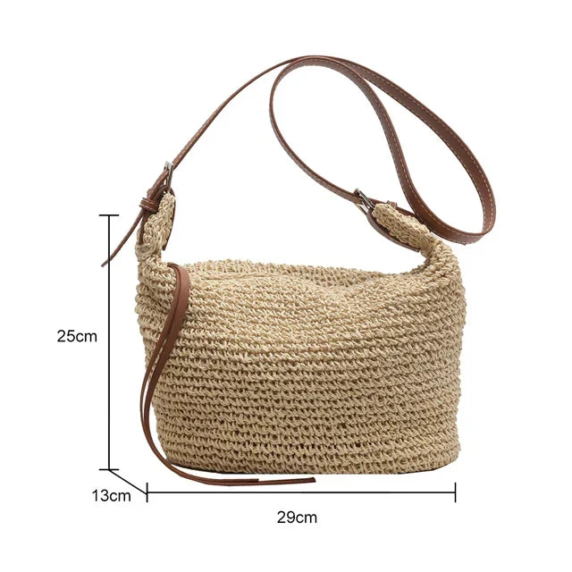 Katelyn | Structured Shoulder Bag In Woven Style