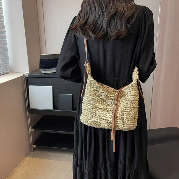 Katelyn | Structured Shoulder Bag In Woven Style