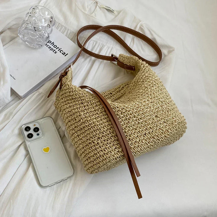 Katelyn | Structured Shoulder Bag In Woven Style