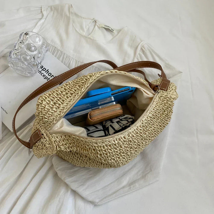 Katelyn | Structured Shoulder Bag In Woven Style