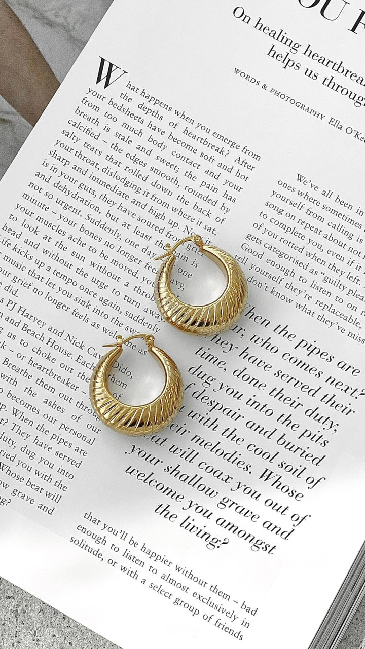 Naelle | Gold-Plated Hoop Earrings