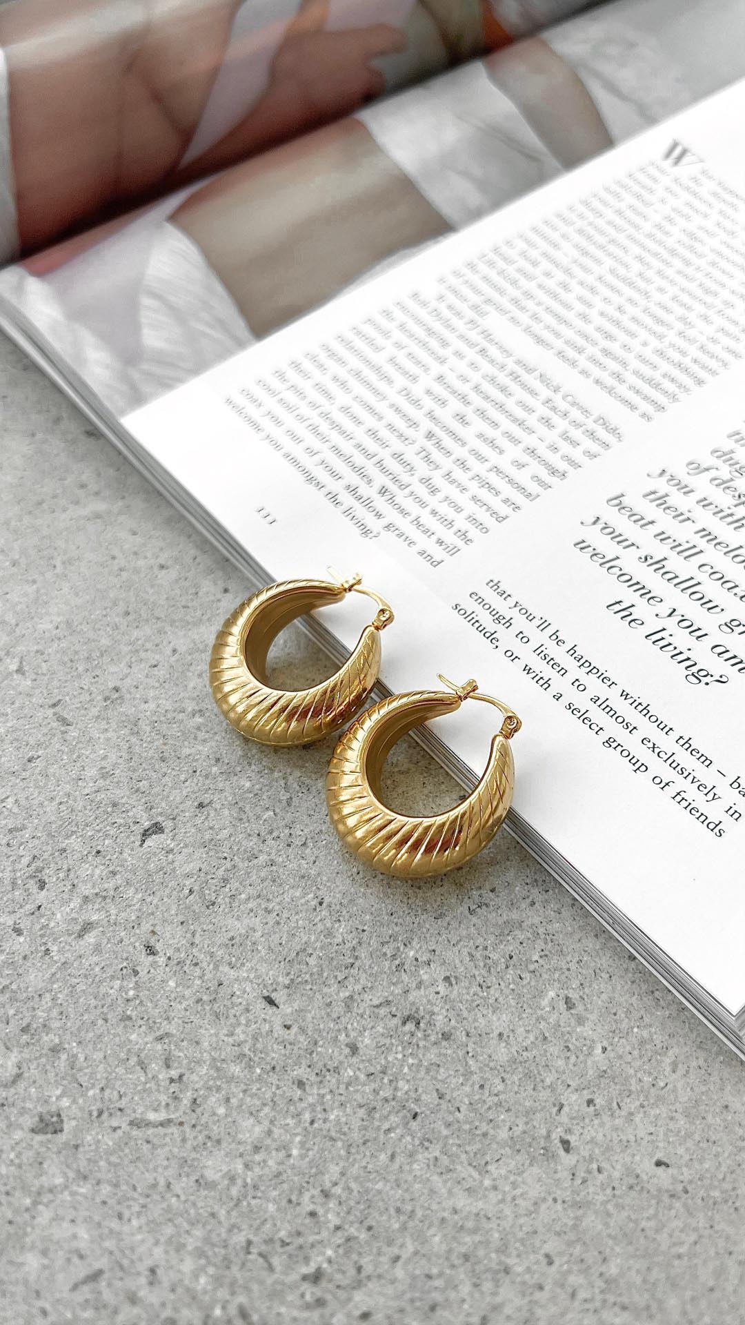 Naelle | Gold-Plated Hoop Earrings