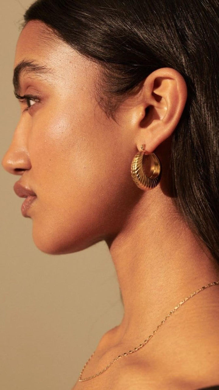 Naelle | Gold-Plated Hoop Earrings