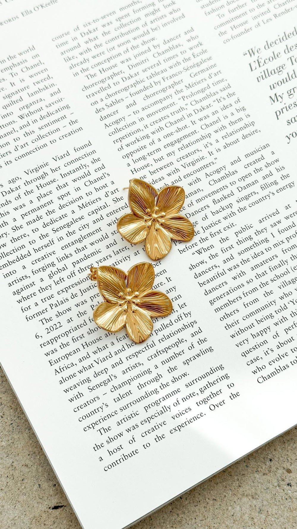 Lexi | Boucles d’oreilles fleurs plaquées or