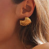Kasey | Gold Shell Earrings