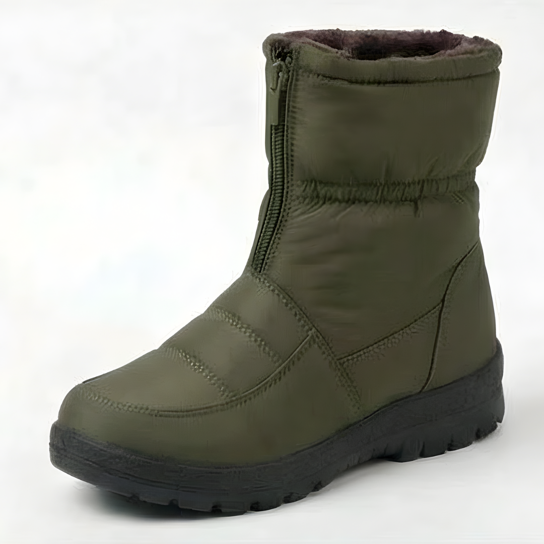 Winry | Waterproof Faux Fur-Lined Zip-Up Ankle Winter Boots