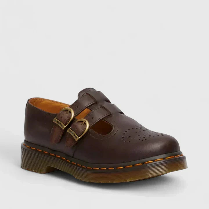 Elowen | Double-Buckle Leather Mary Janes