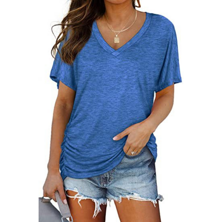 Aveline | Classic V-Neck Loose Fit Shirt