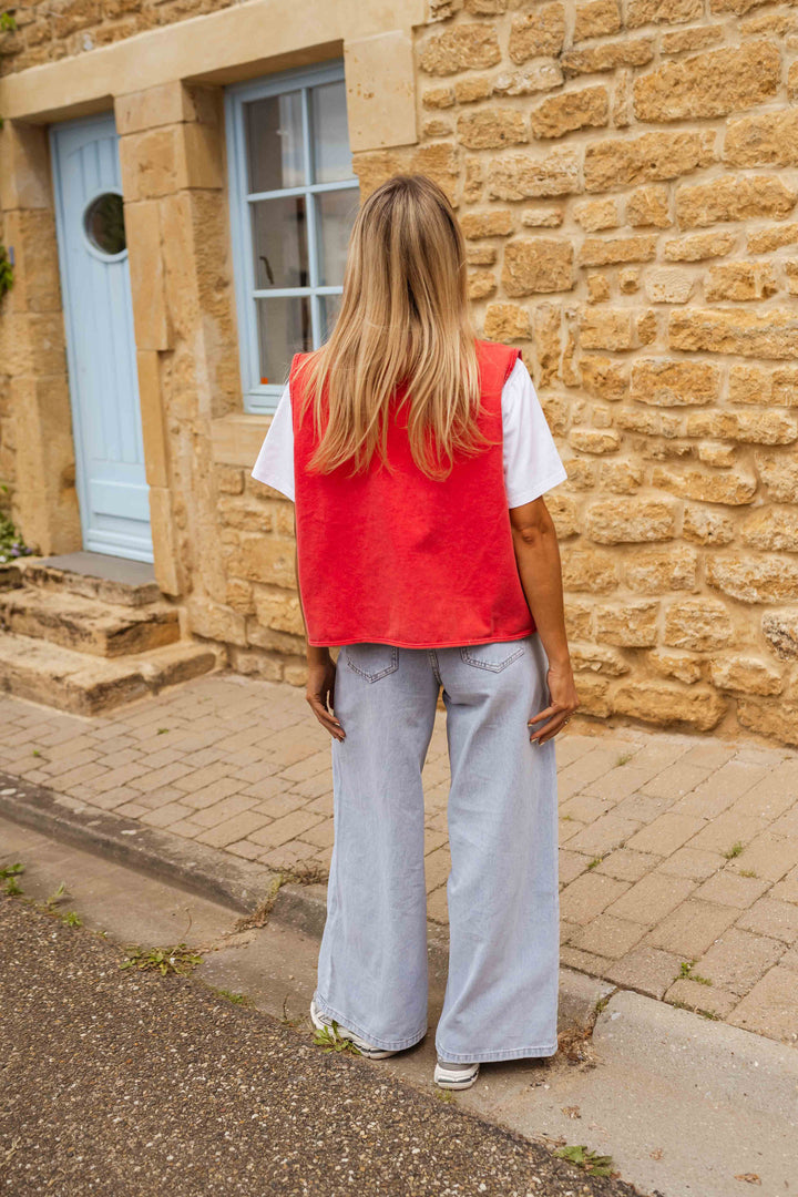 Muriel | Vintage Button-Front Sleeveless Waistcoat