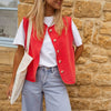 Muriel | Vintage Button-Front Sleeveless Waistcoat