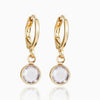 Leonore | Vintage Gold Crystal Round Earrings