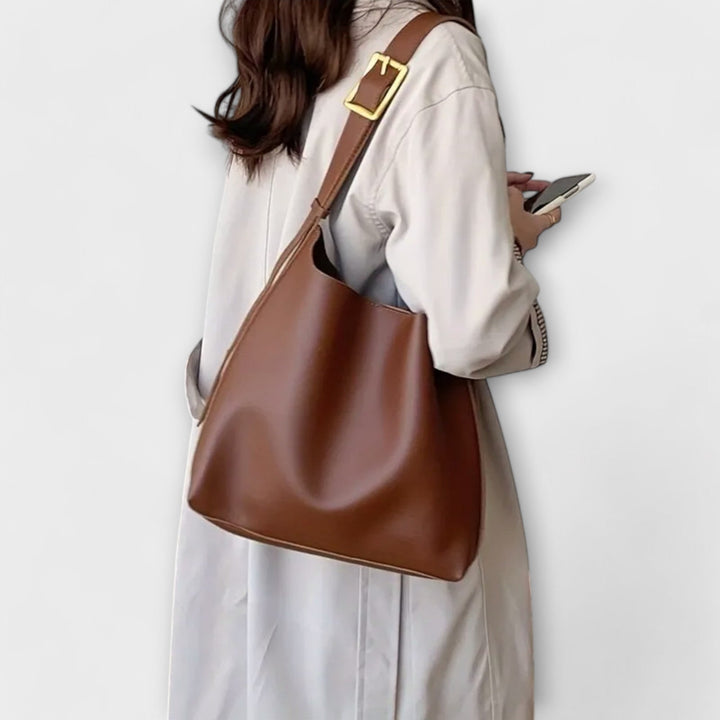 Cathie | Elegant Shoulder Bag In Leather