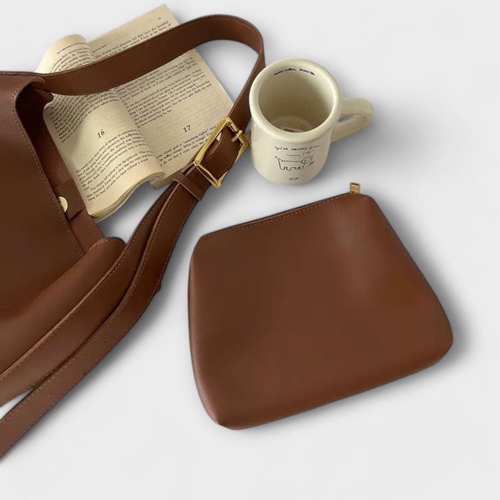 Cathie | Elegant Shoulder Bag In Leather