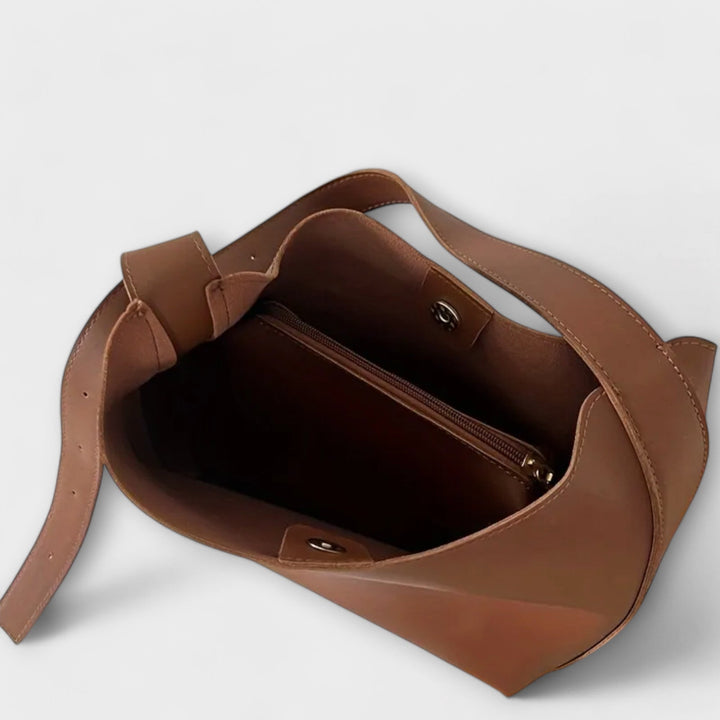 Cathie | Elegant Shoulder Bag In Leather