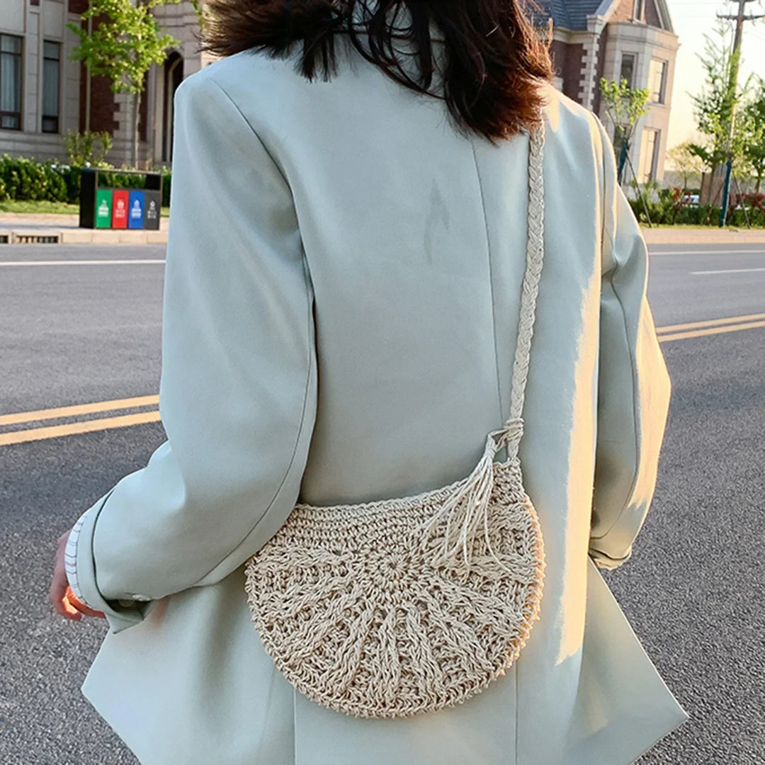 Leora | Crocheted Shoulder Bag In Bohemian Style