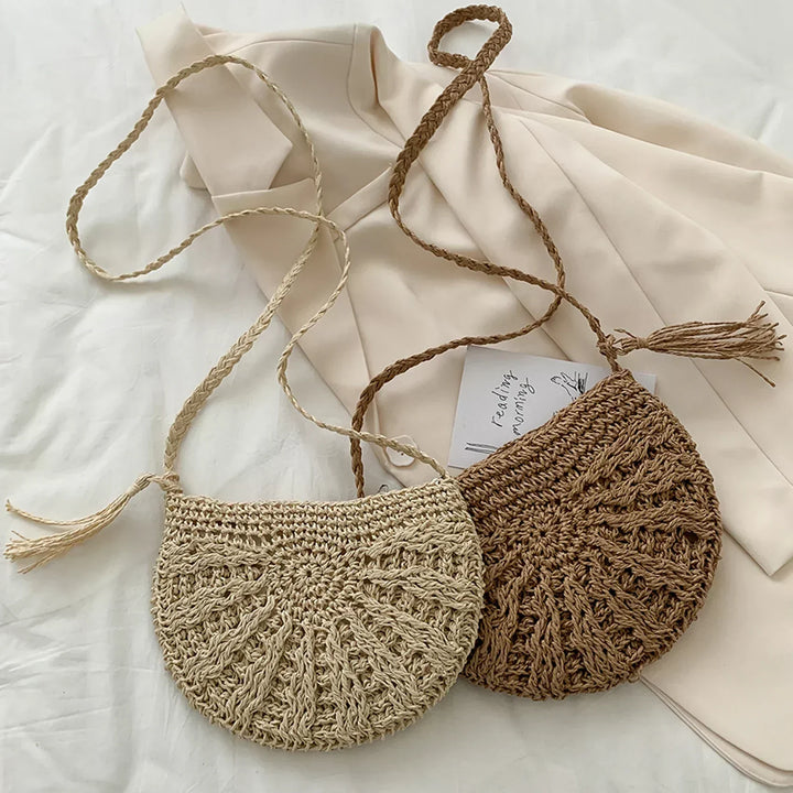 Leora | Crocheted Shoulder Bag In Bohemian Style