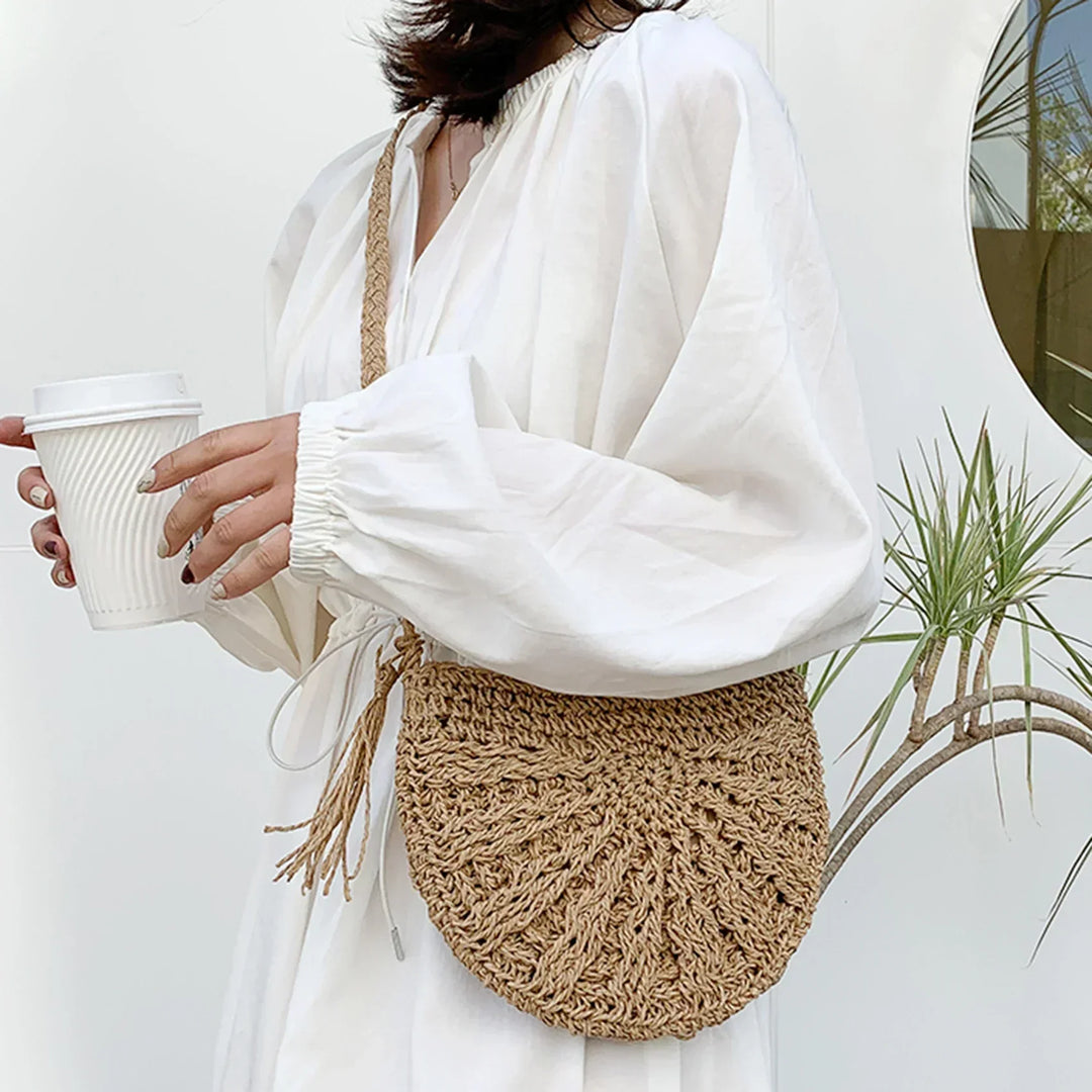 Leora | Crocheted Shoulder Bag In Bohemian Style
