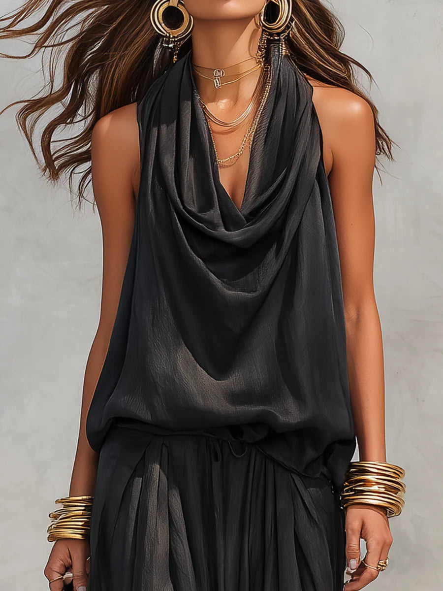 Demetria | Halter-Neck Two-Piece Set