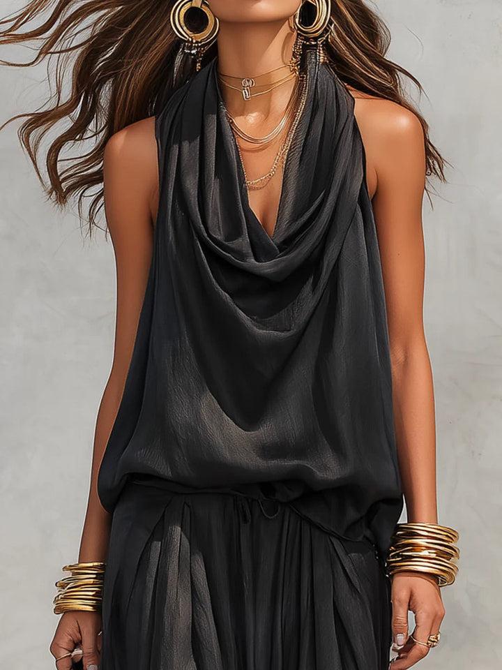 Demetria | Halter-Neck Two-Piece Set