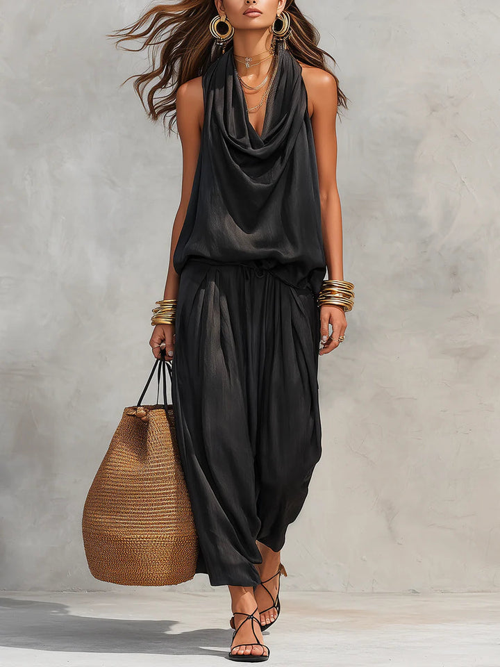 Demetria | Halter-Neck Two-Piece Set