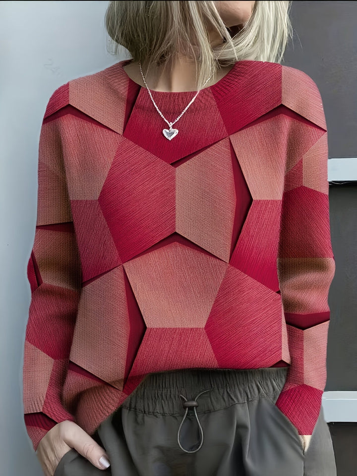 Gwyneth | Pull en maille à blocs de couleurs géométriques