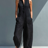 Thalassa | Elegant Sleeveless Button Jumpsuit