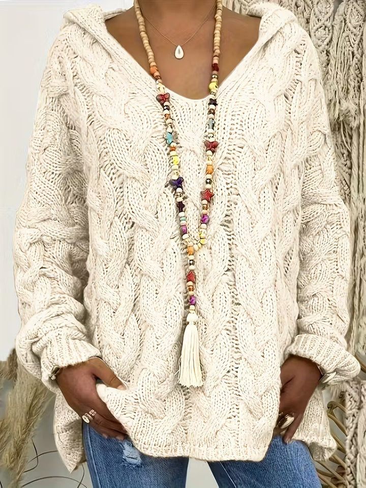 Lydia | Pull à capuche en grosse maille