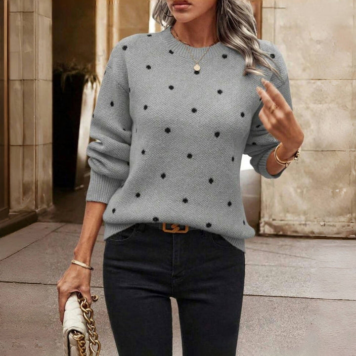 Hazel | Cozy Polka Knit Sweater