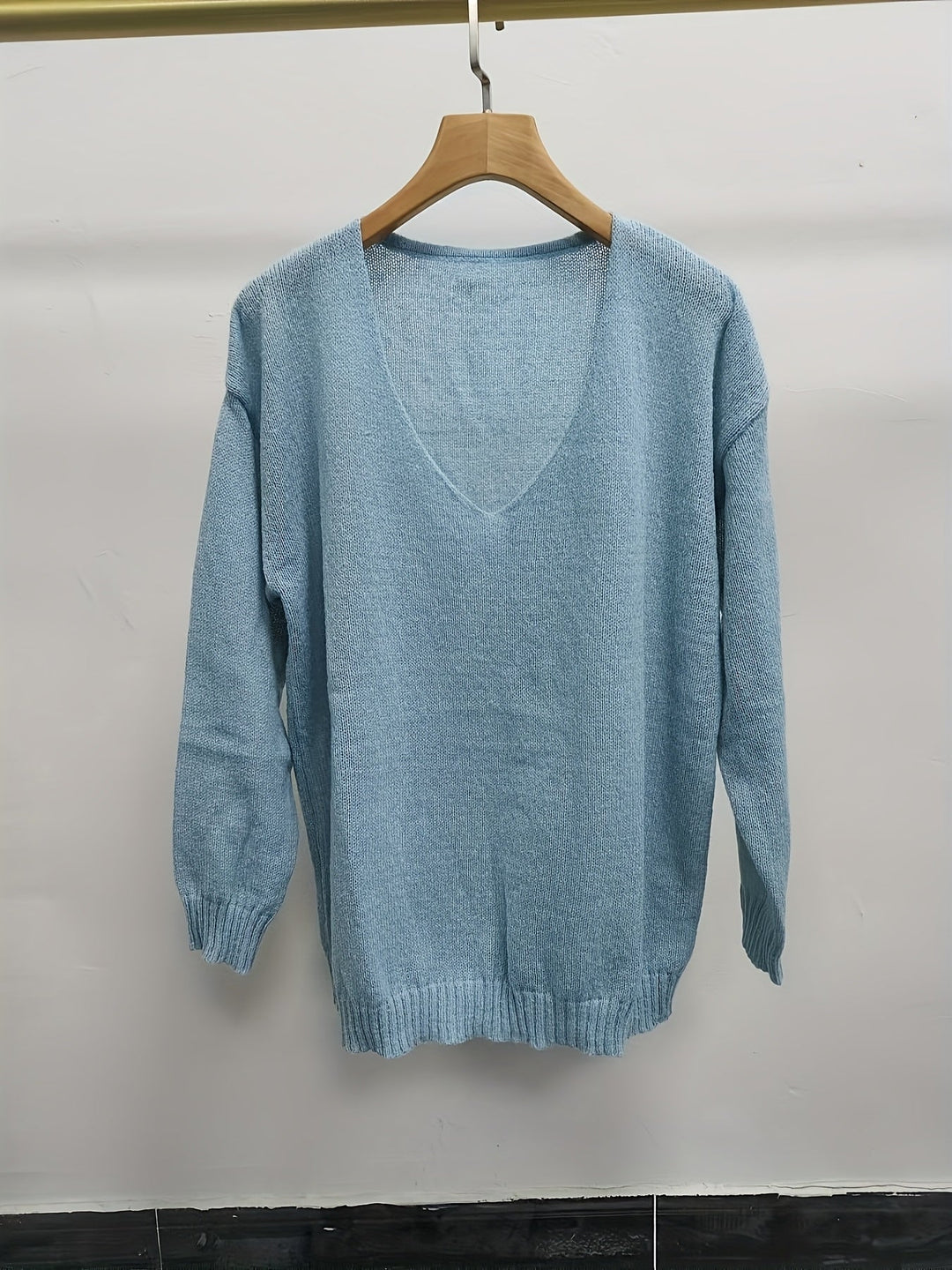 Lianne | Pull pelucheux à col en V