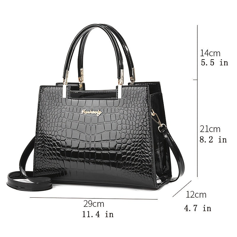 Veda | Crocodile Pattern Handbag