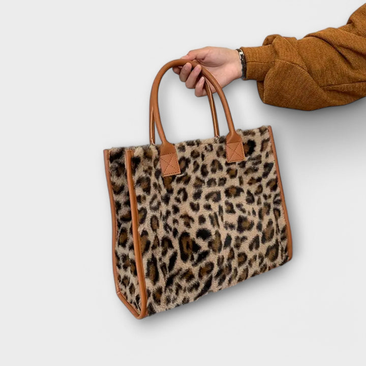 Scout | Chic Leopard Print Plush Tote