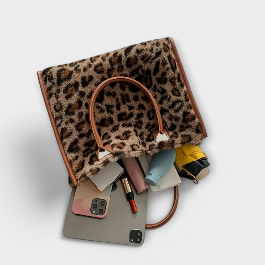 Scout | Chic Leopard Print Plush Tote