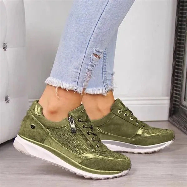Emalie | Zip-Up Comfort Sneakers