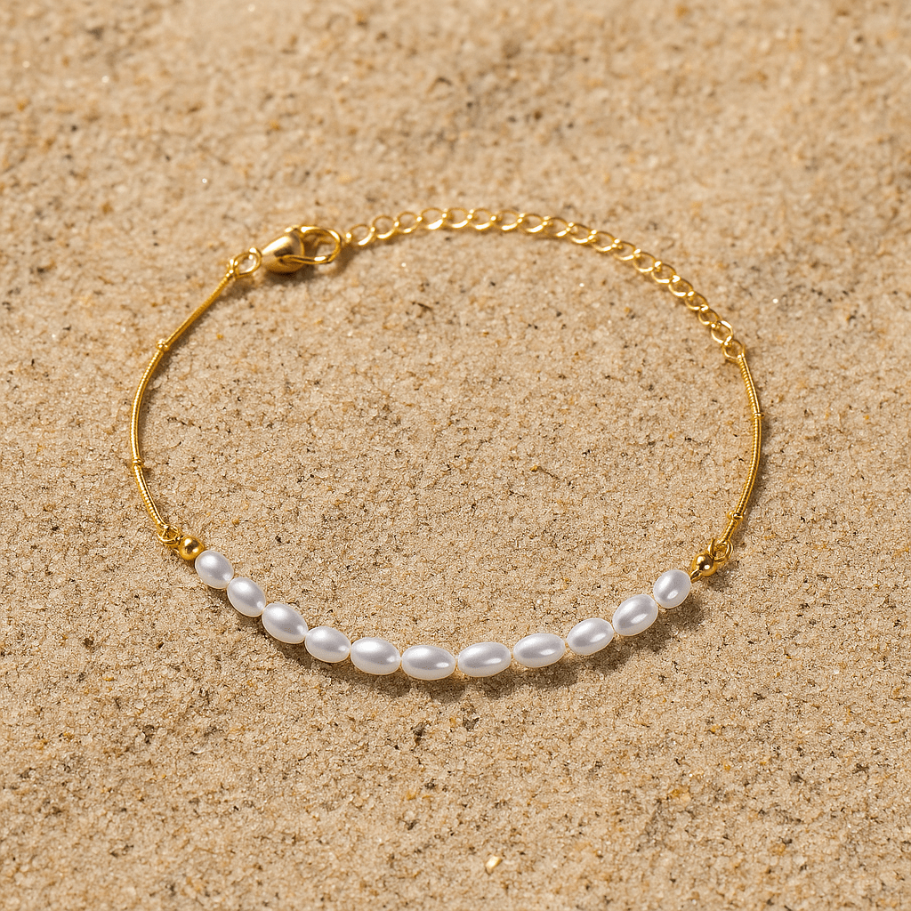 Nicole | Pearl Gold Bracelet