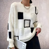 Alissa | Modern Patchwork Knit Sweater
