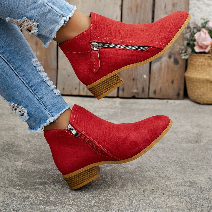 Joanna Zipper Ankle Boots - detail