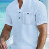 Finn | Classic Linen-Look Band Collar Shirt
