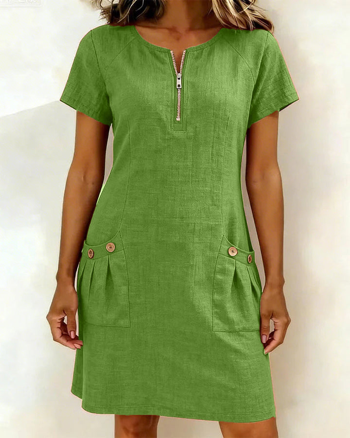 Leliana Elegant Everyday Dress in Green