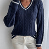 Macy | Pull en maille classique à col en V